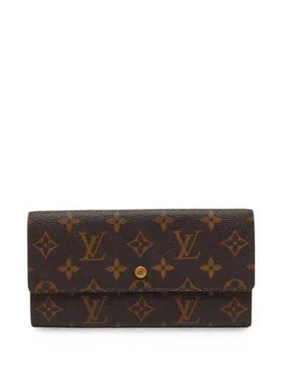 Pre-owned Louis Vuitton Sarah Monogram Wallet In Brown