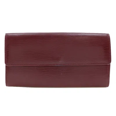 Pre-owned Louis Vuitton Sarah Red Leather Wallet  ()
