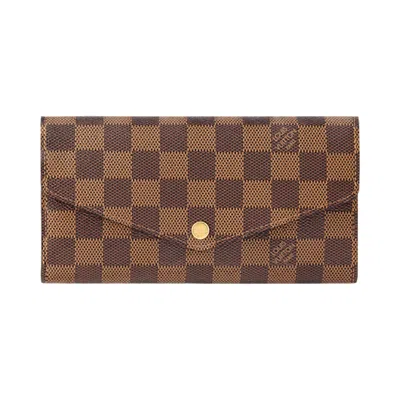 Pre-owned Louis Vuitton Sarah Wallet 'brown Damier Ebene Canvas' | Women's Size Onesize