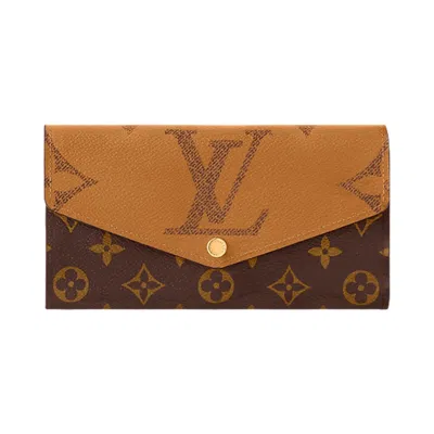 Pre-owned Louis Vuitton Sarah Wallet 'brown Monogram Reverse Canvas' | Women's Size Onesize