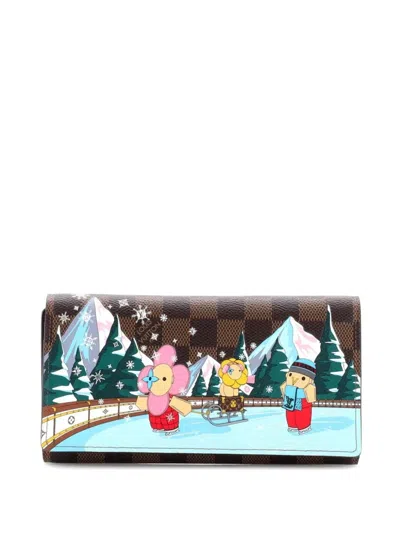 Pre-owned Louis Vuitton Sarah Wallet Limited Edition Vivienne Xmas Damier Small Wallets In Brown