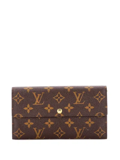 Pre-owned Louis Vuitton Sarah Wallet Monogram Canvas Small Wallets In Brown