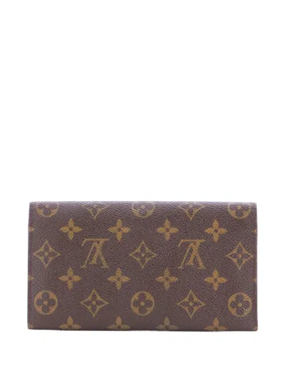 Pre-owned Louis Vuitton Sarah Wallet Monogram Canvas Small Wallets In Brown