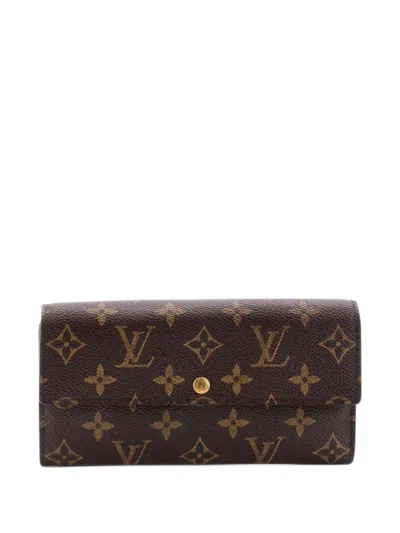 Pre-owned Louis Vuitton Sarah Wallet Monogram Canvas Small Wallets In Brown