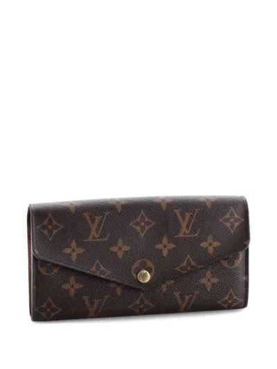 Pre-owned Louis Vuitton Sarah Wallet Nm Monogram Canvas Small Wallets In Brown