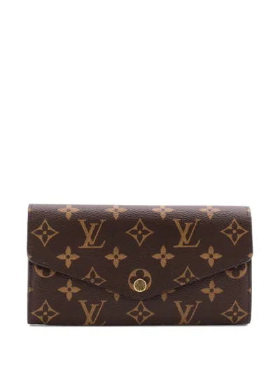 Pre-owned Louis Vuitton Sarah Wallet Nm Monogram Canvas Small Wallets In Brown