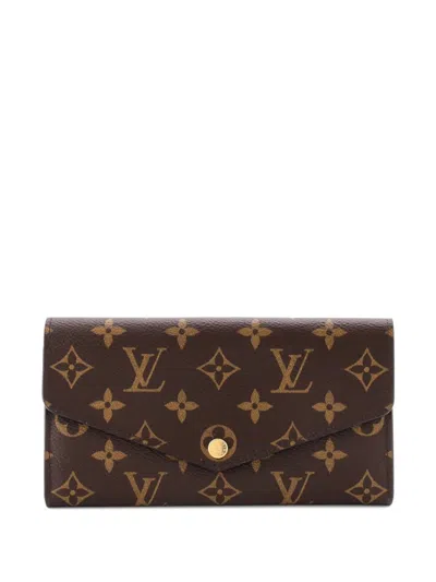 Pre-owned Louis Vuitton Sarah Wallet Nm Monogram Canvas Small Wallets In Brown