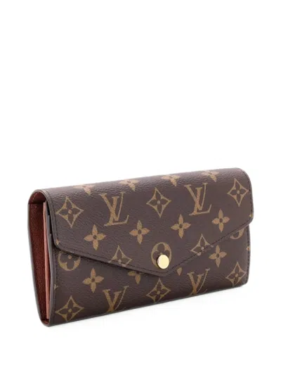Pre-owned Louis Vuitton Sarah Wallet Nm Monogram Canvas Small Wallets In Brown