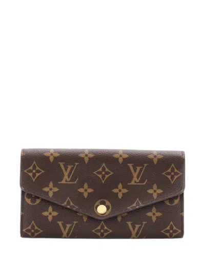 Pre-owned Louis Vuitton Sarah Wallet Nm Monogram Canvas Small Wallets In Brown