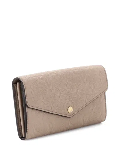 Pre-owned Louis Vuitton Sarah Wallet Nm Monogram Empreinte Leather Small Wallets In Neutral