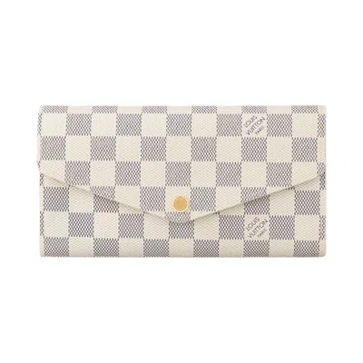 Pre-owned Louis Vuitton Sarah Wallet 'white Damier Azur Canvas' | Women's Size Onesize