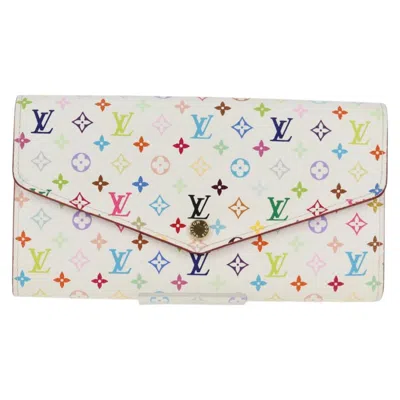 Pre-owned Louis Vuitton Sarah White Canvas Wallet  ()