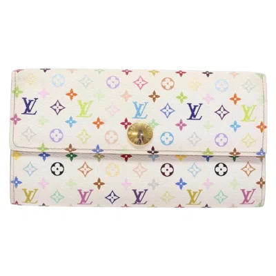 Pre-owned Louis Vuitton Sarah White Canvas Wallet  ()