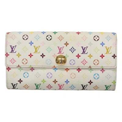 Pre-owned Louis Vuitton Sarah White Canvas Wallet  ()