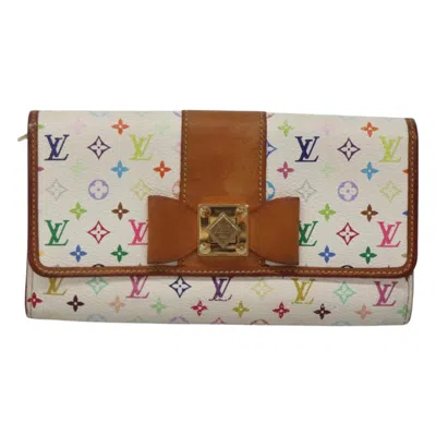 Pre-owned Louis Vuitton Sarah White Canvas Wallet  ()