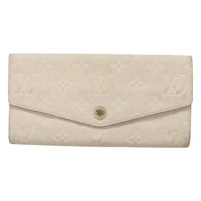 Pre-owned Louis Vuitton Sarah White Leather Wallet  ()