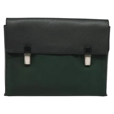 Pre-owned Louis Vuitton Saratov Black Leather Shoulder Bag ()