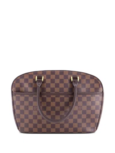 Pre-owned Louis Vuitton Sarria Handbag Damier Horizontal Satchel In Brown