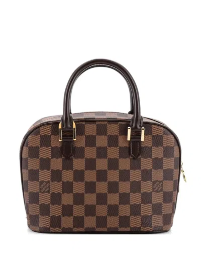 Pre-owned Louis Vuitton Sarria Handbag Damier Mini Satchel In Brown