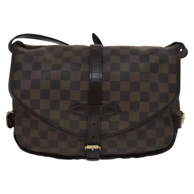 Pre-owned Louis Vuitton Saumur 30 Brown Canvas Shoulder Bag ()