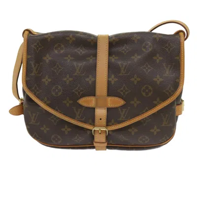 Pre-owned Louis Vuitton Saumur 30 Brown Canvas Shoulder Bag ()