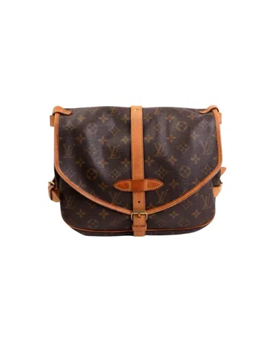 Pre-owned Louis Vuitton Saumur 30 Monogram Canvas Bag In Grey
