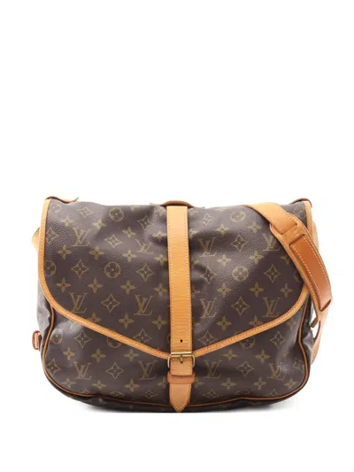 Pre-owned Louis Vuitton Saumur 35 Monogram Shoulder Bag In Brown