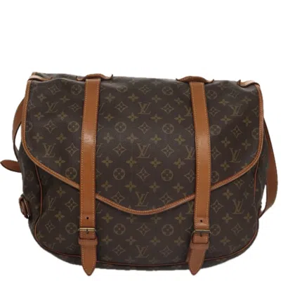 Pre-owned Louis Vuitton Saumur 43 Brown Canvas Shoulder Bag ()