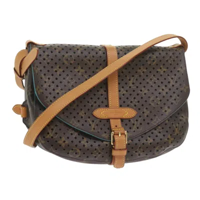 Pre-owned Louis Vuitton Saumur Brown Canvas Shoulder Bag ()