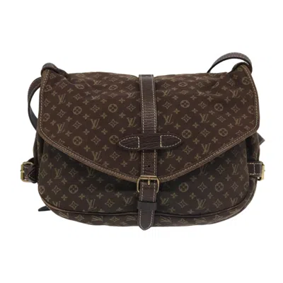 Pre-owned Louis Vuitton Saumur Canvas Shoulder Bag () In Brown