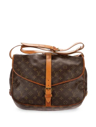 Pre-owned Louis Vuitton Saumur Cross Body Bag In Brown