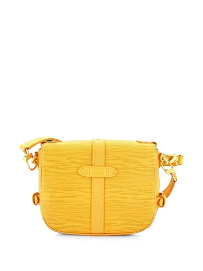 Pre-owned Louis Vuitton Saumur Handbag Epi Leather Bb Crossbody Bag In Yellow