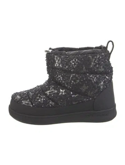Pre-owned Louis Vuitton Sequins Printed Boots In Blue