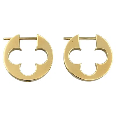 Pre-owned Louis Vuitton Set Of 2 Empreinte Hoop Earrings In 18 Karat Yellow Gold