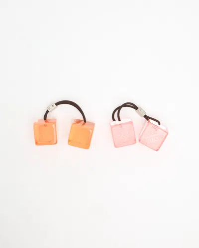 Pre-owned Louis Vuitton Set Of 2 Pieces Hair Cube In Multi