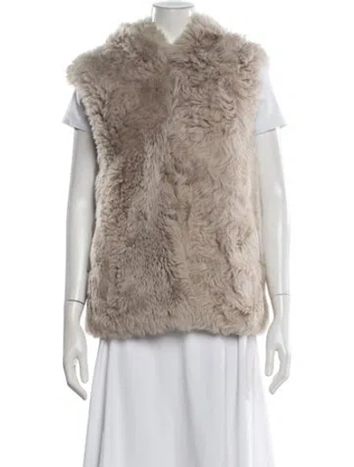 Pre-owned Louis Vuitton Shearling Vest In Neutral