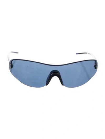 Pre-owned Louis Vuitton Shield Tinted Sunglasses In Silver