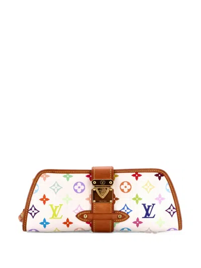 Pre-owned Louis Vuitton Shirley Handbag Monogram Multicolor Clutch Bag In White