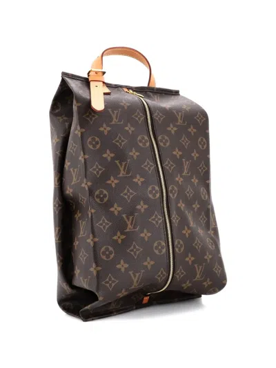 Pre-owned Louis Vuitton Shoe Monogram Canvas Pouch In Brown