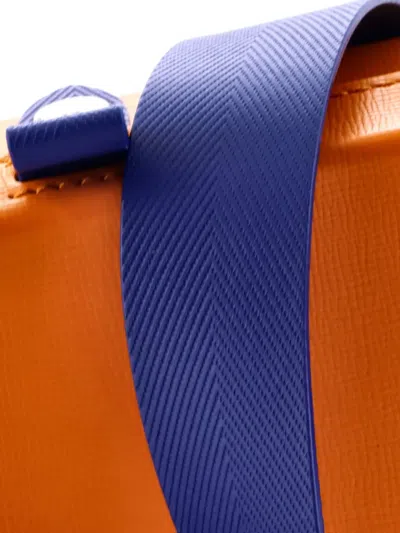 Pre-owned Louis Vuitton Shopper Leather Clutch Bag In Orange