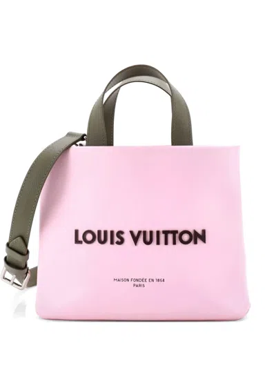 Pre-owned Louis Vuitton Shopper Leather Mini Tote Bag In Pink