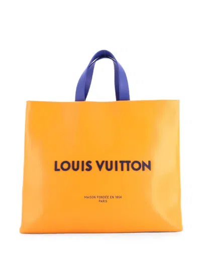 Pre-owned Louis Vuitton Shopper Leather Mm Tote Bag In Orange