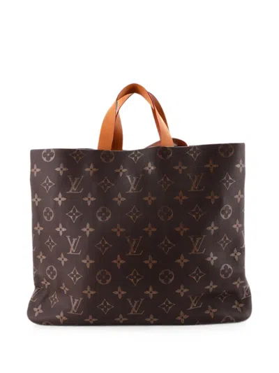 Pre-owned Louis Vuitton Shopper Monogram Leather Mm Tote Bag In Brown