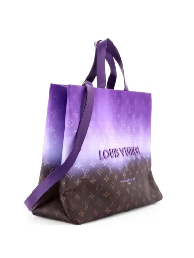 Pre-owned Louis Vuitton Shopper Pigment Monogram Canvas Mm Tote Bag In Purple