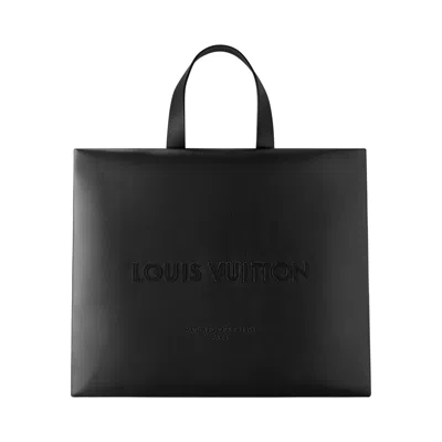 Pre-owned Louis Vuitton Shopper Tote Mm 'black Cowhide Leather' | Men's Size Onesize