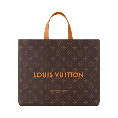 Pre-owned Louis Vuitton Shopper Tote Mm 'brown Monogram Cowhide Leather' | Men's Size Onesize