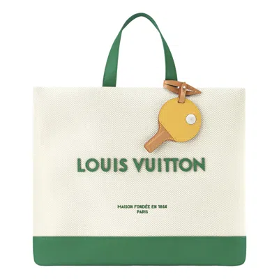 Louis Vuitton Shopper Tote Mm 'ecru White Grass Green'