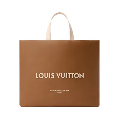 Pre-owned Louis Vuitton Shopper Tote Mm 'sand Cowhide Leather' | Brown | Men's Size Onesize