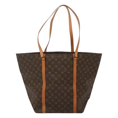 Pre-owned Louis Vuitton Shopping Canvas Tote Bag () In Brown