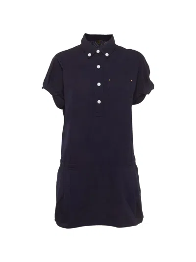 Pre-owned Louis Vuitton Short-sleeve Shirt Mini Dress In Blue